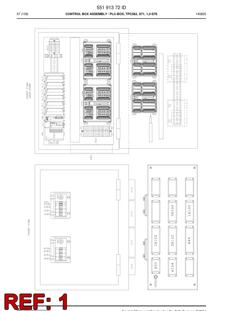 55220165 552 201 65 Programmed Electronic Assembly - Sandvik Technical Drawing