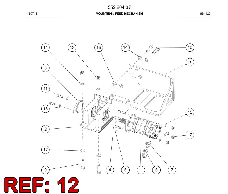 55220169 552 201 69 Nut, Hexagon - Sandvik Technical Drawing