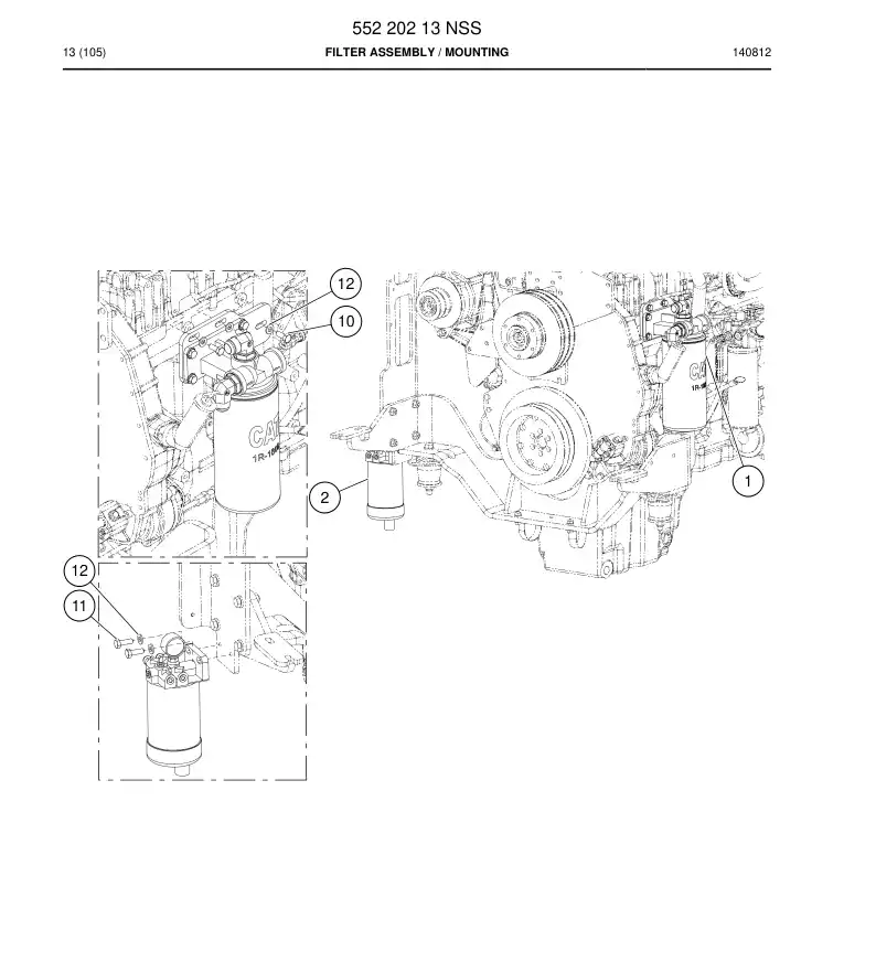 55220213 552 202 13 Filter Assembly - Sandvik Technical Drawing