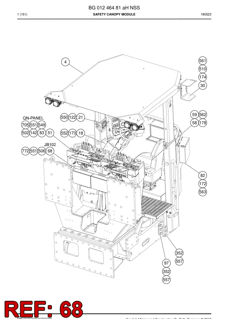55220274 552 202 74 Bracket - Sandvik Technical Drawing