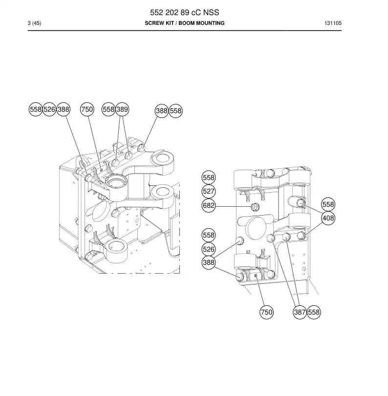 55220289c 552 202 89c Screw Kit - Sandvik Technical Drawing