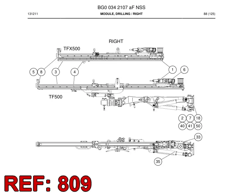 55220297d 552 202 97d Hosing Set - Sandvik Technical Drawing