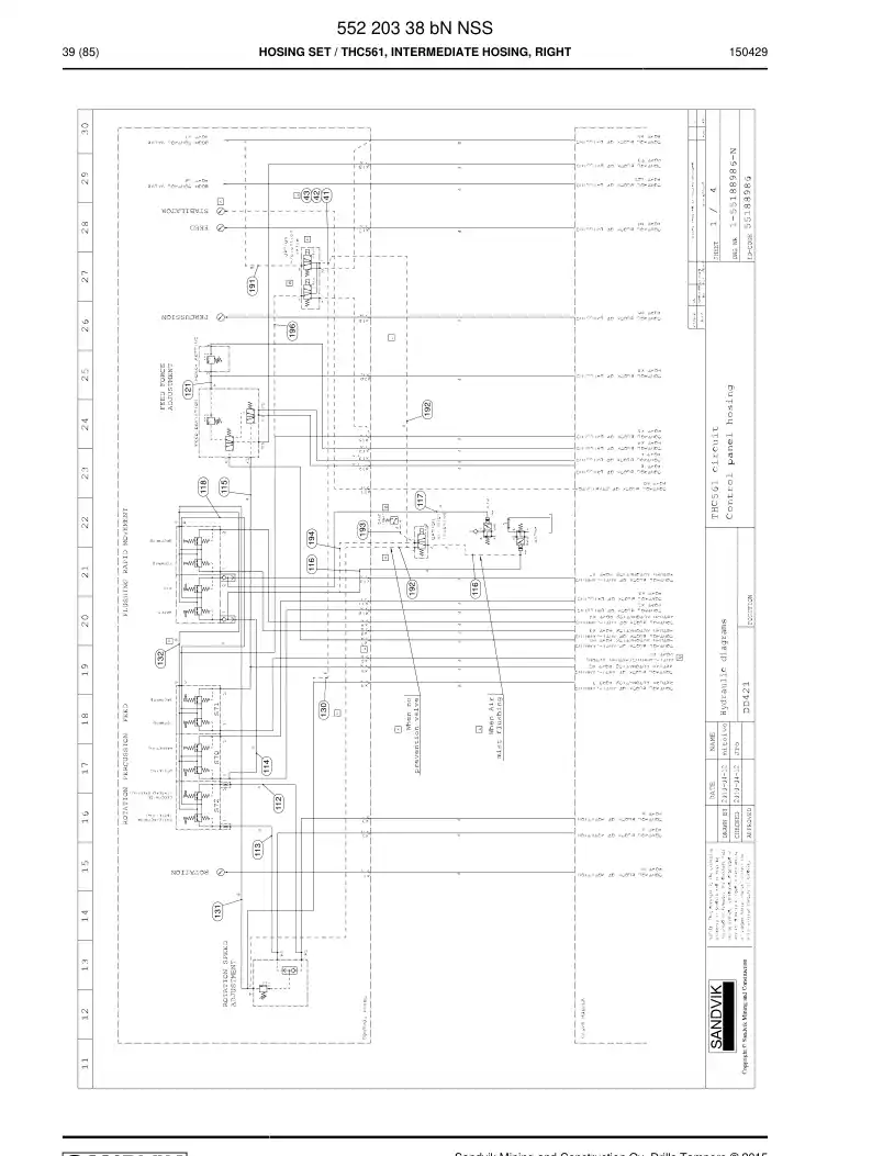 55220338b 552 203 38b Hosing Set - Sandvik Technical Drawing