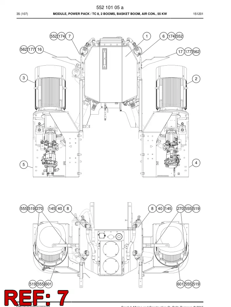 55220449 552 204 49 Bracket - Sandvik Technical Drawing