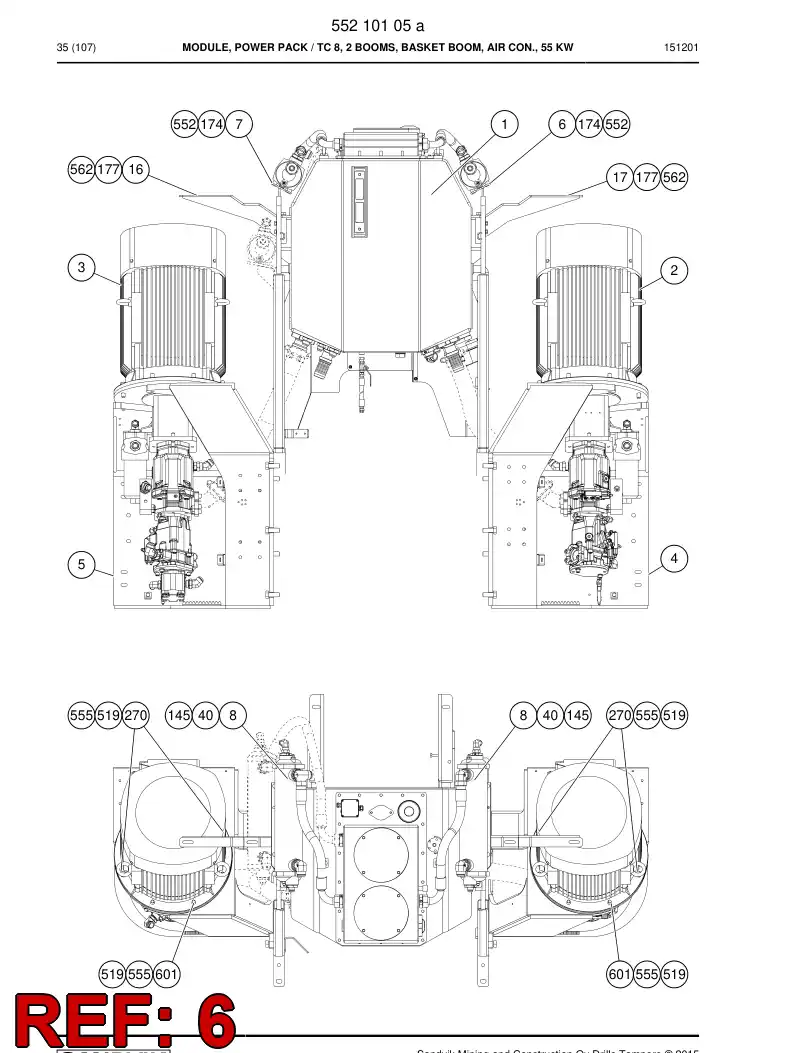 55220450 552 204 50 Bracket - Sandvik Technical Drawing