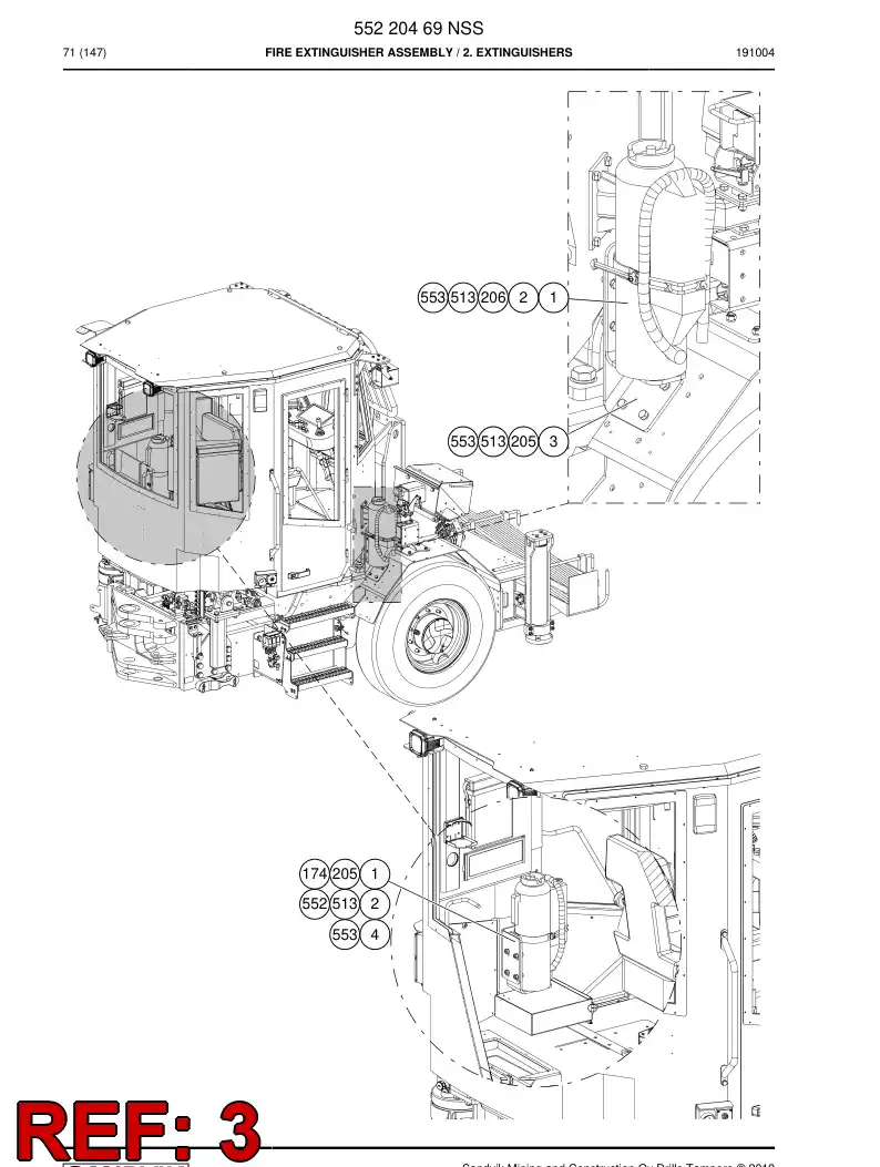 55220476 552 204 76 Plate, Mounting - Sandvik Technical Drawing