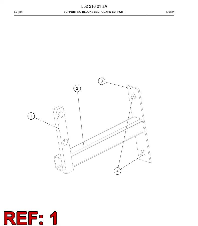 55220626a 552 206 26a Tube beam - Sandvik Technical Drawing