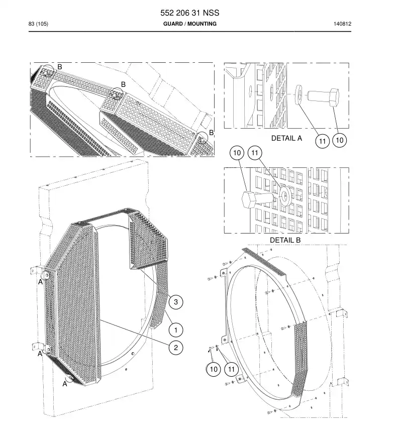 55220631 552 206 31 GUARD - Sandvik Technical Drawing