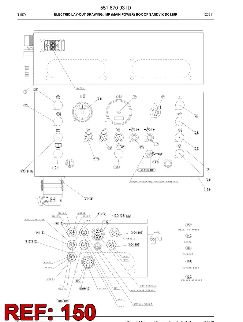 55220944 552 209 44 Decal - Sandvik Technical Drawing