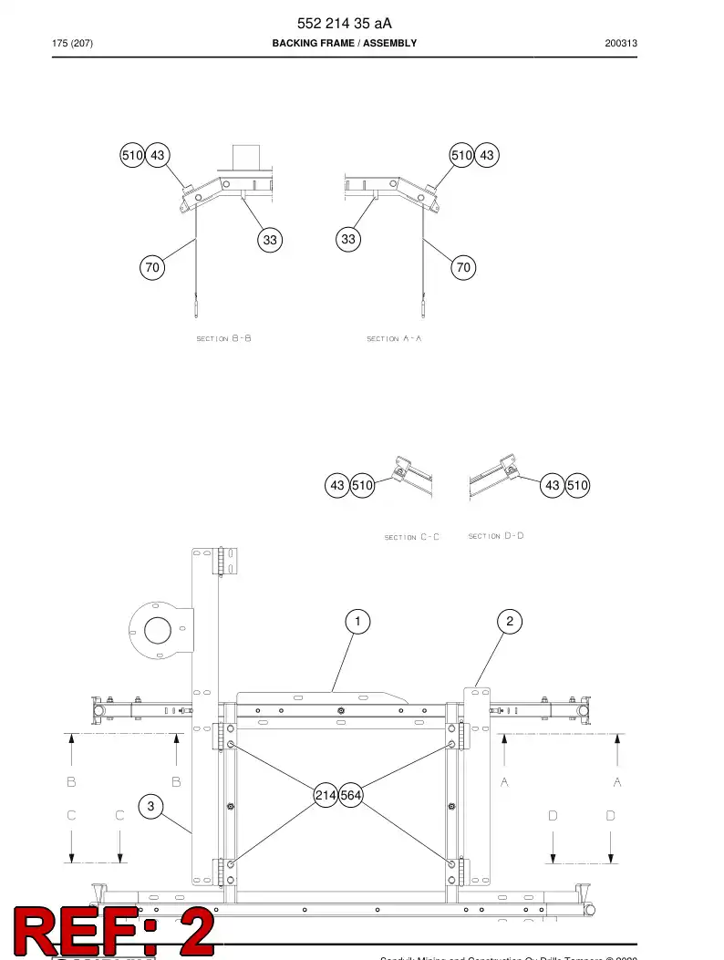 55220982 552 209 82 HINGE - Sandvik Technical Drawing