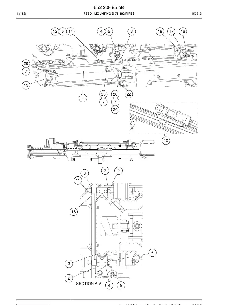 55220995b 552 209 95b Feed - Sandvik Technical Drawing