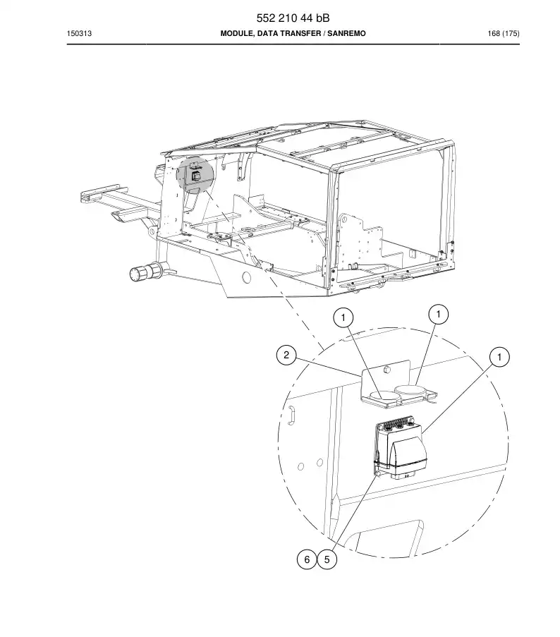 55221044b 552 210 44b Module, Data Transfer - Sandvik Technical Drawing