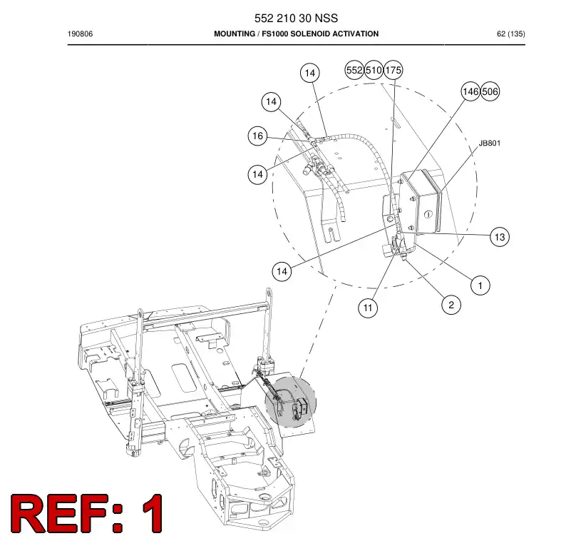 55221096 552 210 96 Bracket - Sandvik Technical Drawing