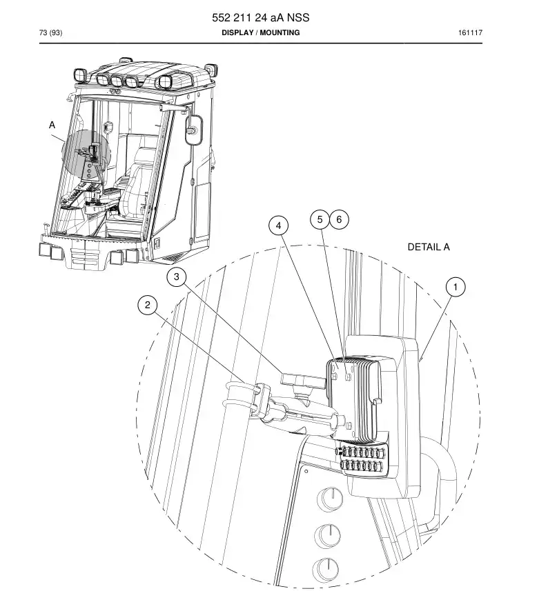55221124a 552 211 24a Display - Sandvik Technical Drawing