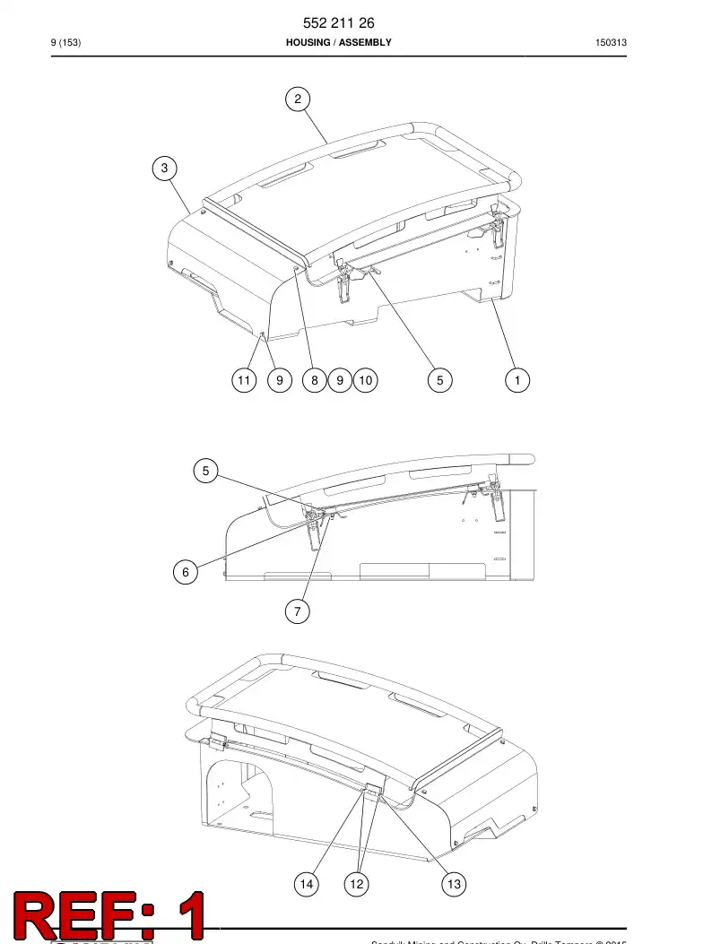 55221135 552 211 35 Housing - Sandvik Technical Drawing