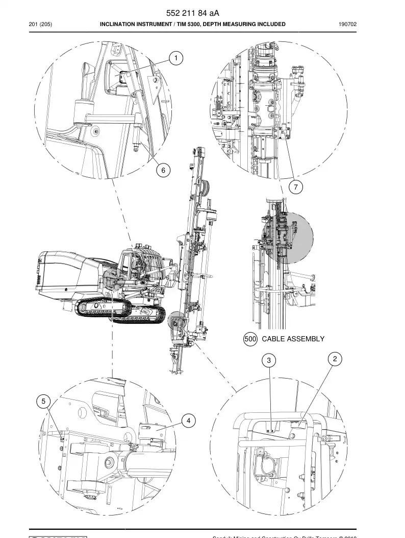 55221184a 552 211 84a Inclination instrument - Sandvik Technical Drawing