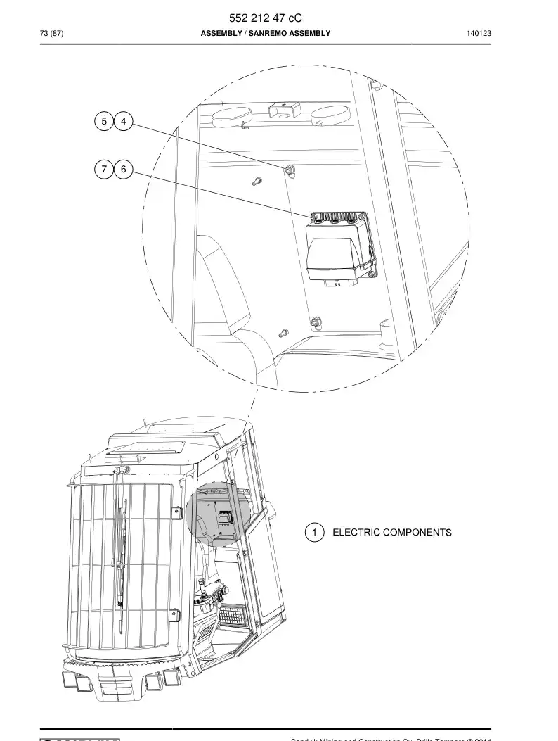 55221247c 552 212 47c Assembly - Sandvik Technical Drawing