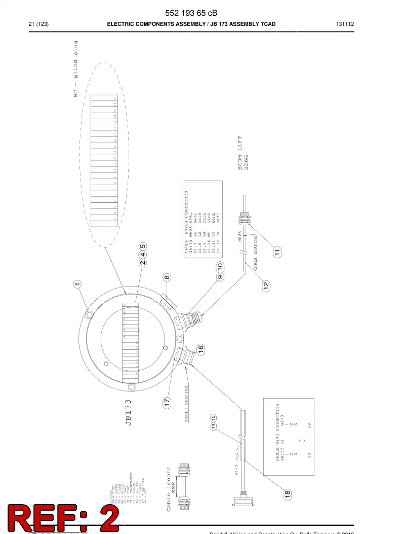 55221306 552 213 06 Terminal Strip - Sandvik Technical Drawing