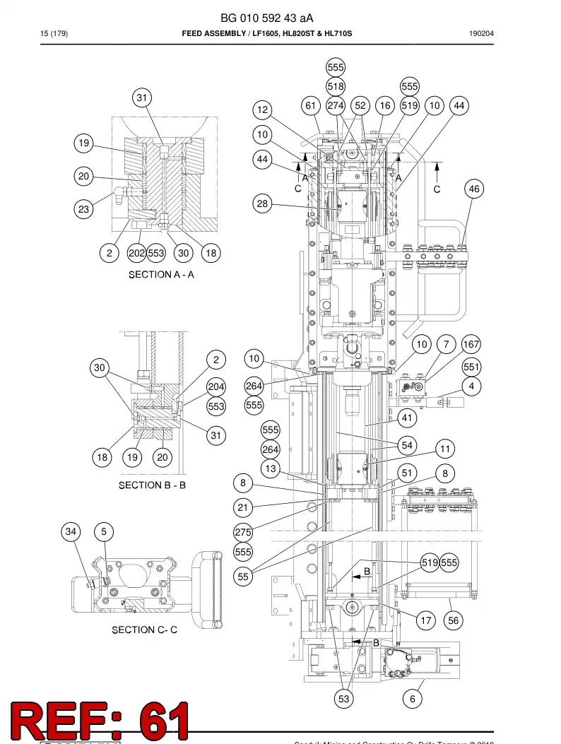 55221326a 552 213 26a Plate, Cover - Sandvik Technical Drawing