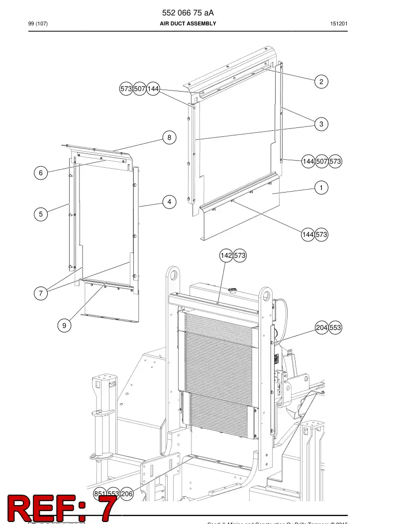 55221497 552 214 97 Rubber sheet - Sandvik Technical Drawing