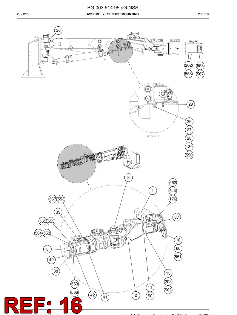 55221638k 552 216 38k Electric Components Assembly - Sandvik Technical Drawing