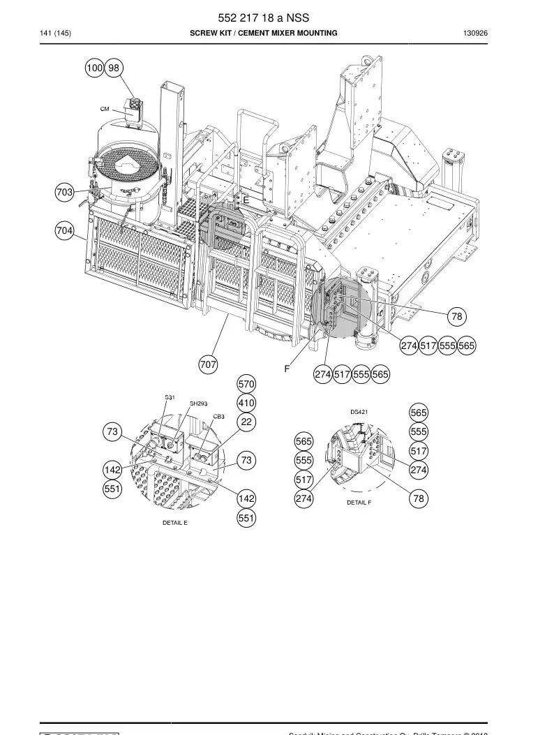 55221718a 552 217 18a Screw Kit - Sandvik Technical Drawing