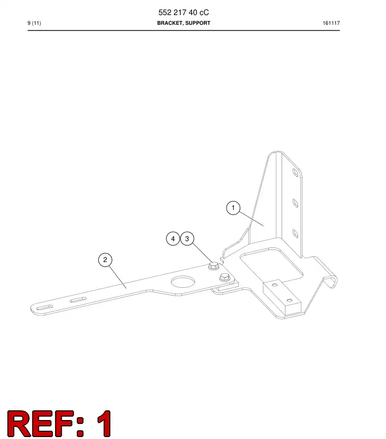55221738 552 217 38 Bracket - Sandvik Technical Drawing