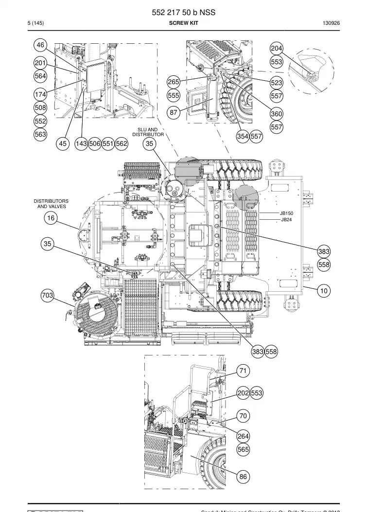 55221750b 552 217 50b Screw Kit - Sandvik Technical Drawing