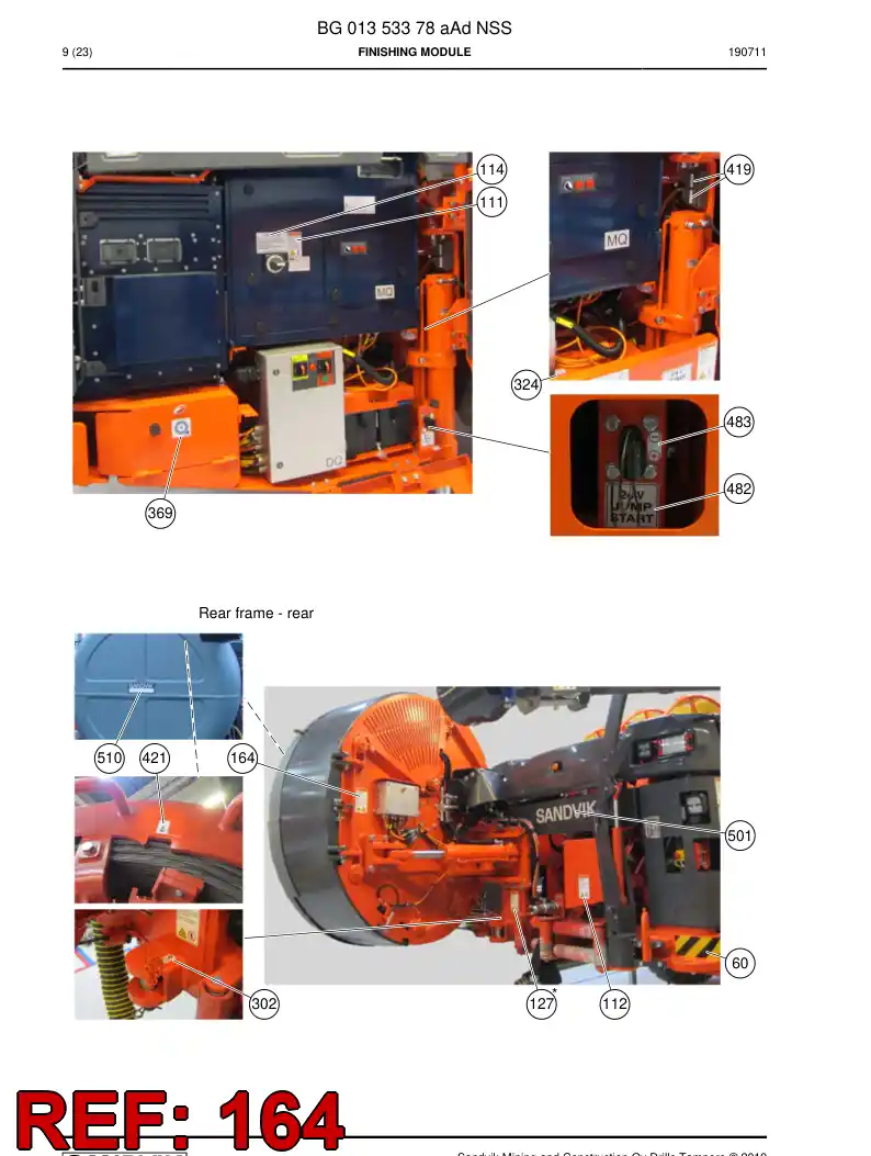 55221801 552 218 01 Decal - Sandvik Technical Drawing