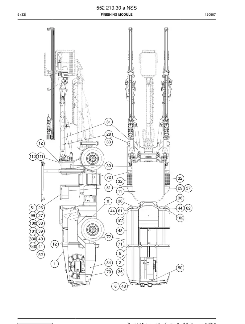 55221930a 552 219 30a Finishing module - Sandvik Technical Drawing