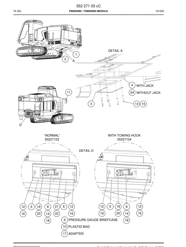55221939 552 219 39 Rubber sheet - Sandvik Technical Drawing