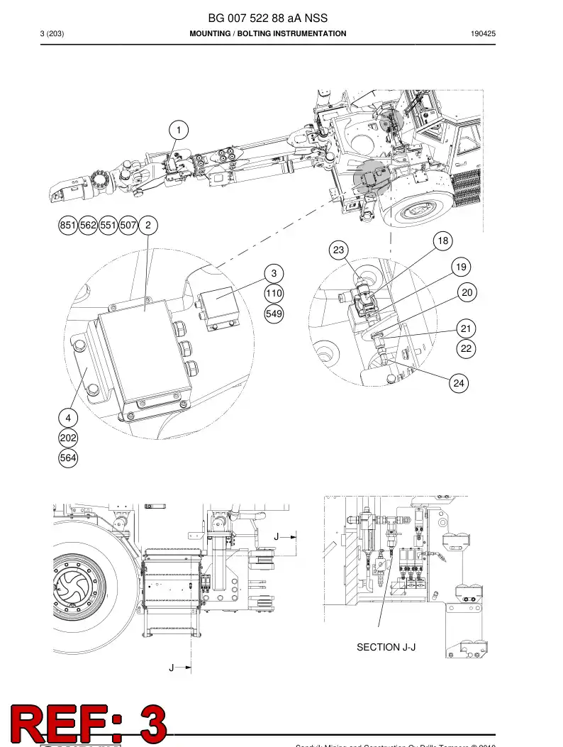 55221969 552 219 69 Sensor - Sandvik Technical Drawing