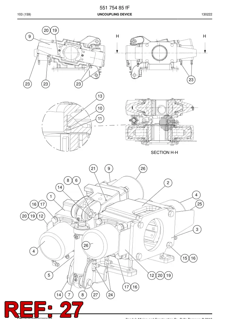 55222047 552 220 47 Pin - Sandvik Technical Drawing
