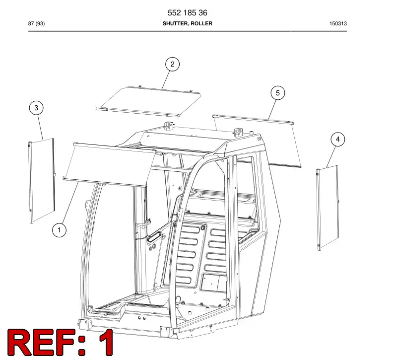 55222225 552 222 25 Roller shutters - Sandvik Technical Drawing