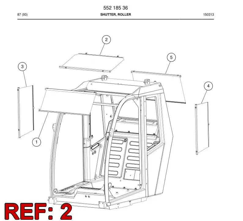 55222226 552 222 26 Roller shutters - Sandvik Technical Drawing