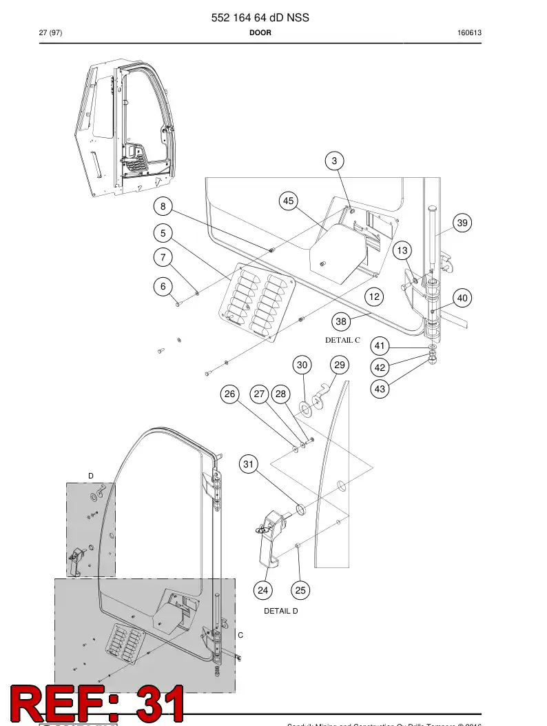 55222292 552 222 92 Sleeve - Sandvik Technical Drawing