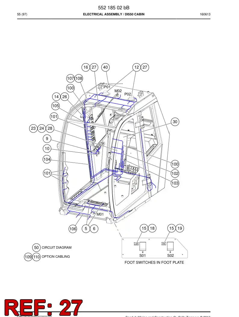 55222347 552 223 47 Screw - Sandvik Technical Drawing