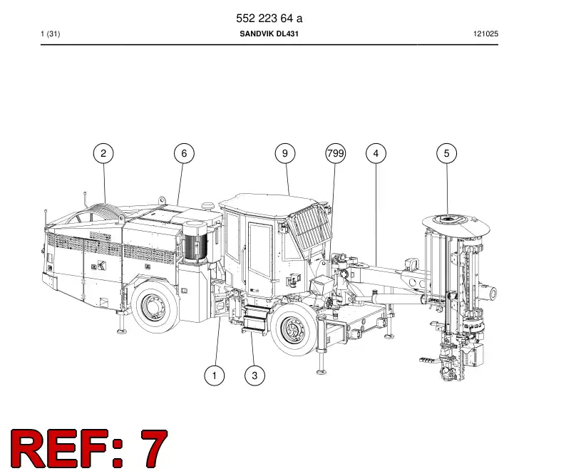 55222360a 552 223 60a Electric module - Sandvik Technical Drawing