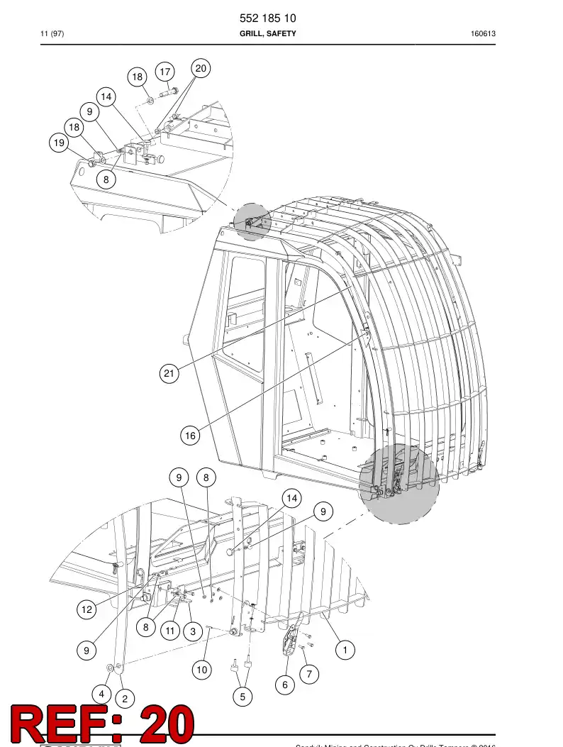 55222404 552 224 04 Sleeve - Sandvik Technical Drawing