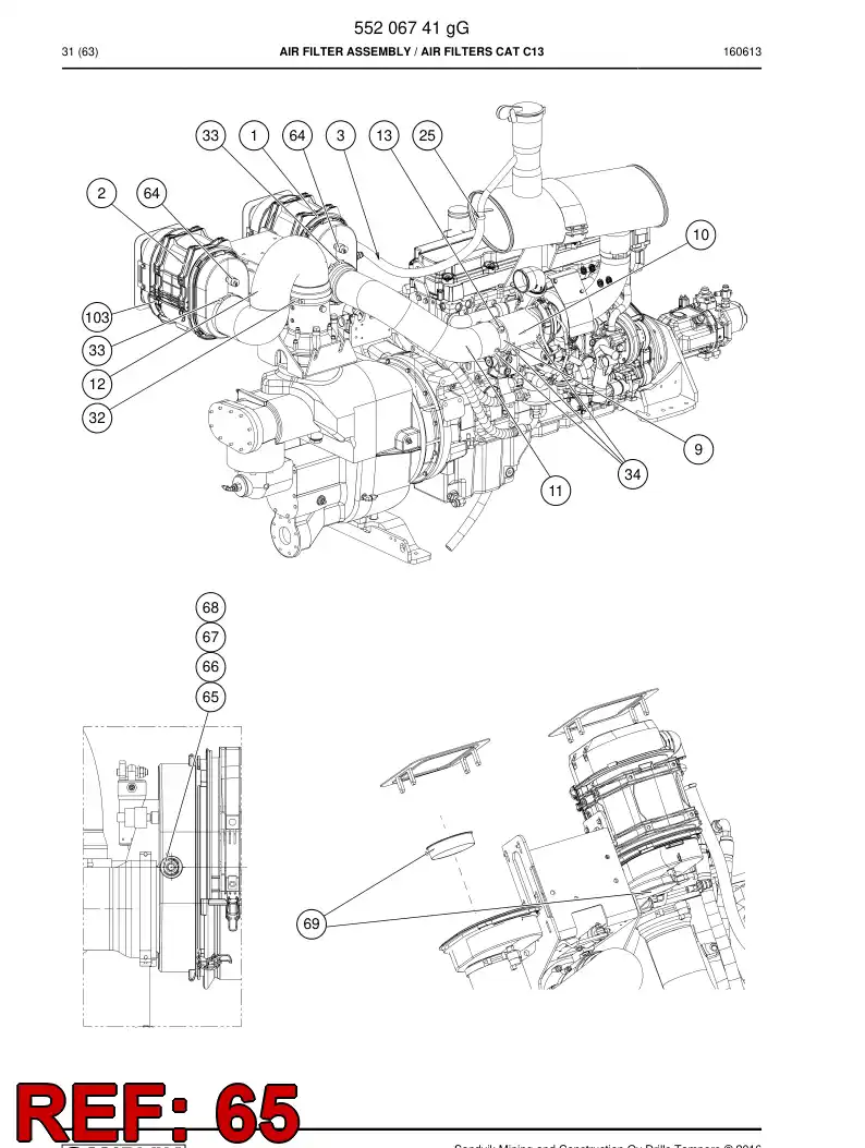 55222478 552 224 78 Adapter - Sandvik Technical Drawing