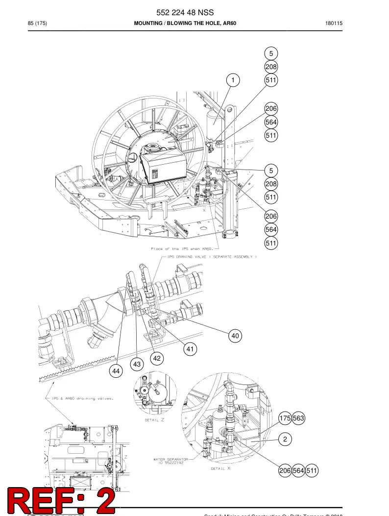 55222507 552 225 07 Support - Sandvik Technical Drawing