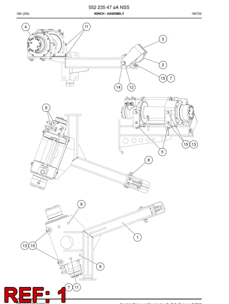 55222663 552 226 63 Bracket - Sandvik Technical Drawing