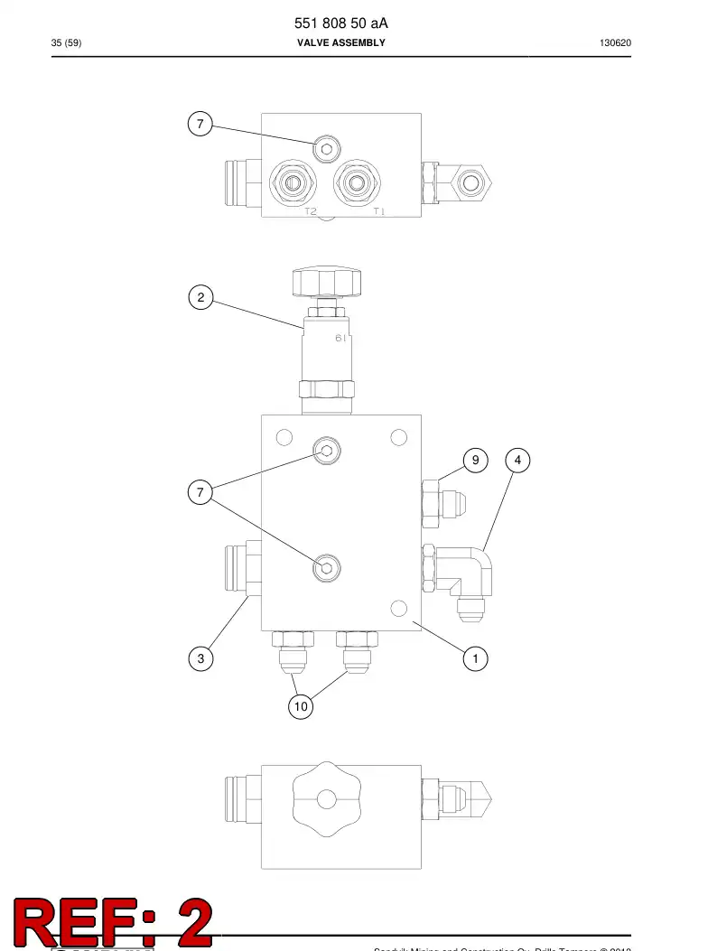 55222757 552 227 57 Seal kit - Sandvik Technical Drawing