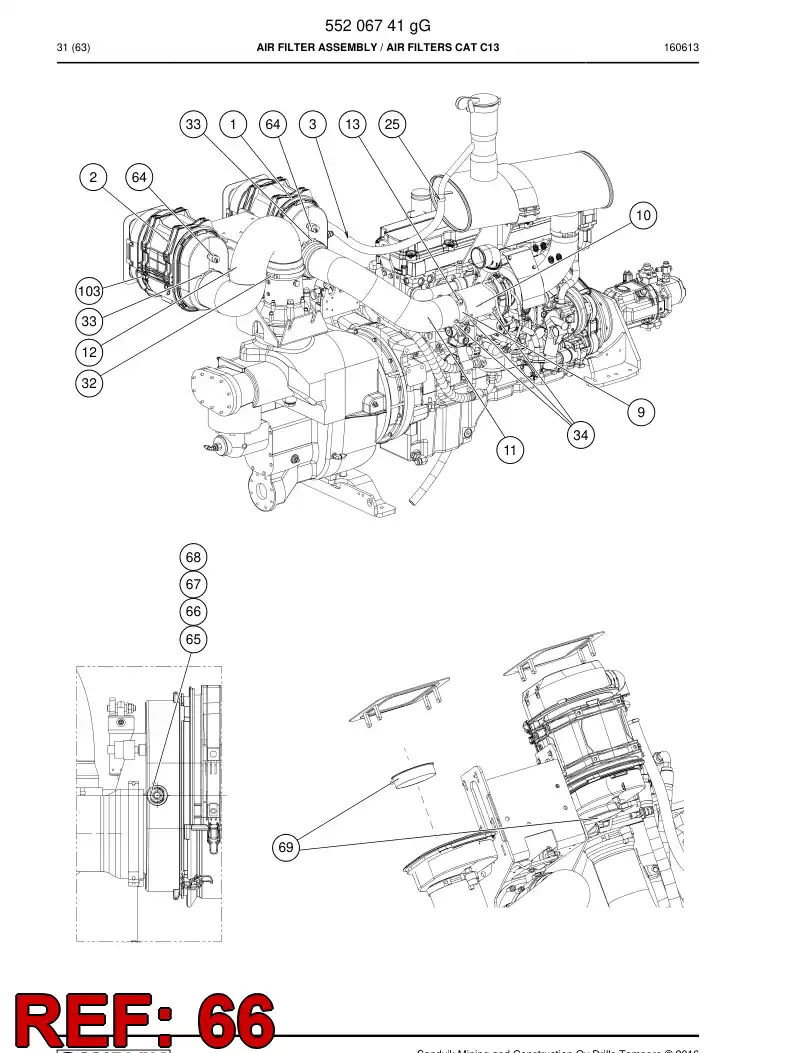 55222832 552 228 32 Adapter - Sandvik Technical Drawing