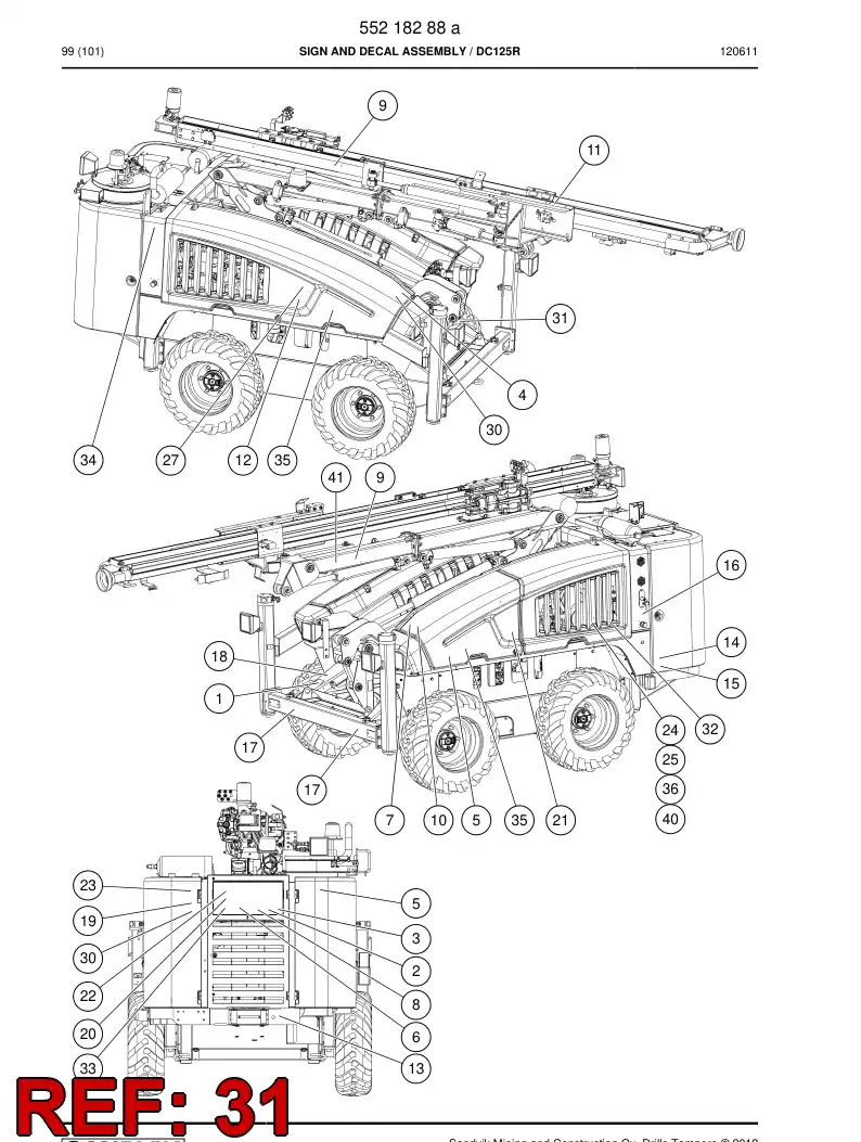 55222873 552 228 73 Sign - Sandvik Technical Drawing