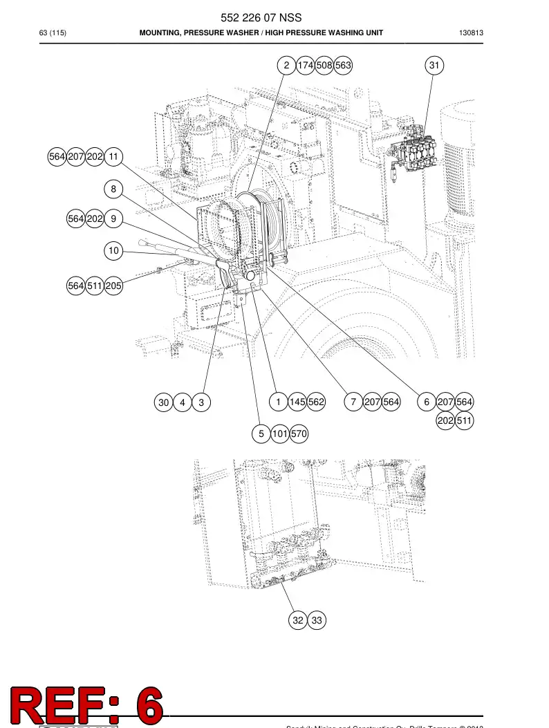 55222891 552 228 91 Plate - Sandvik Technical Drawing