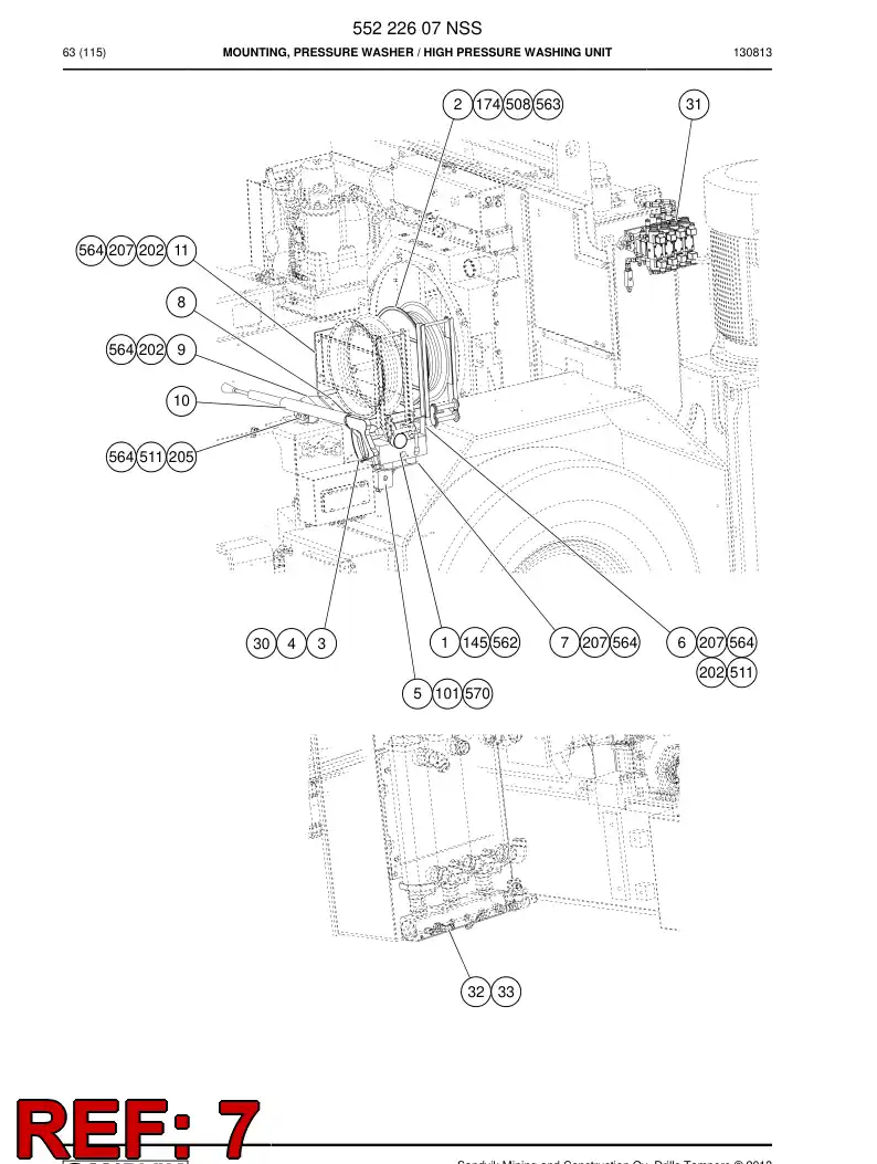 55222896 552 228 96 Bracket - Sandvik Technical Drawing