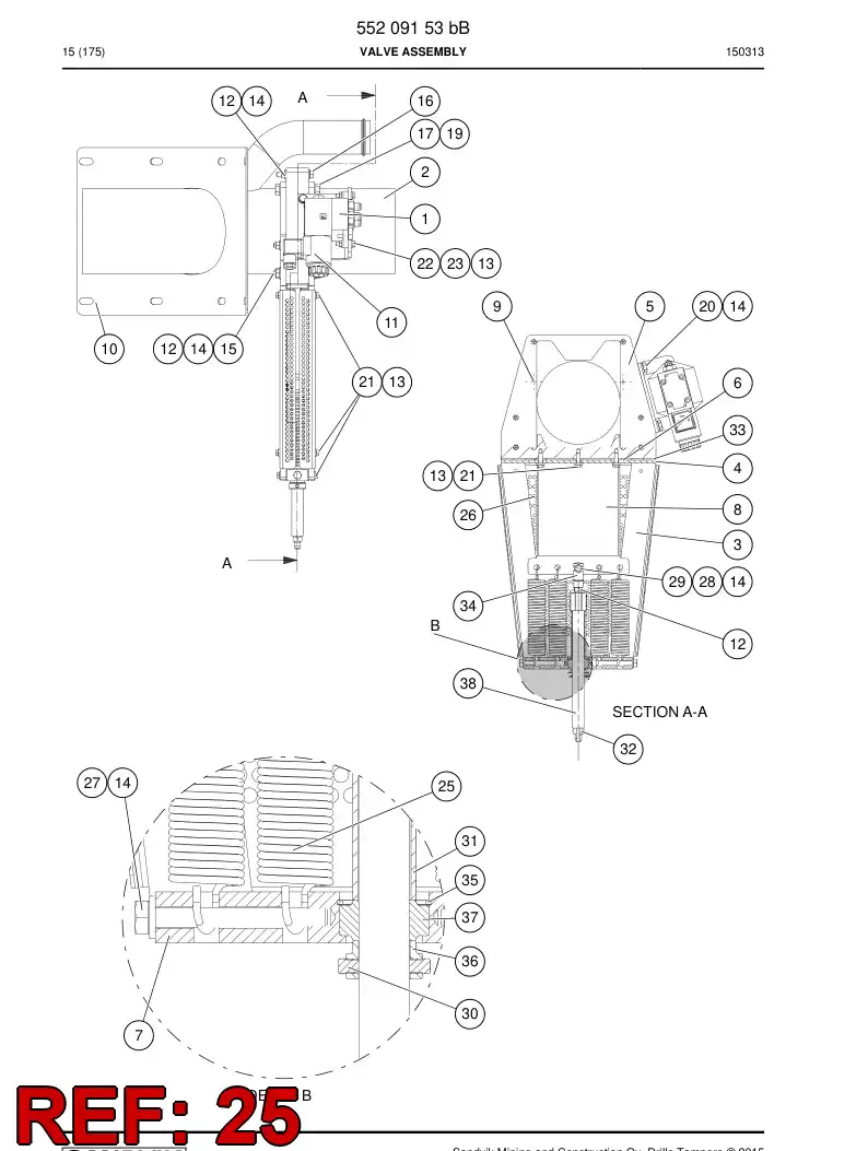 55222918 552 229 18 Draw-spring - Sandvik Technical Drawing