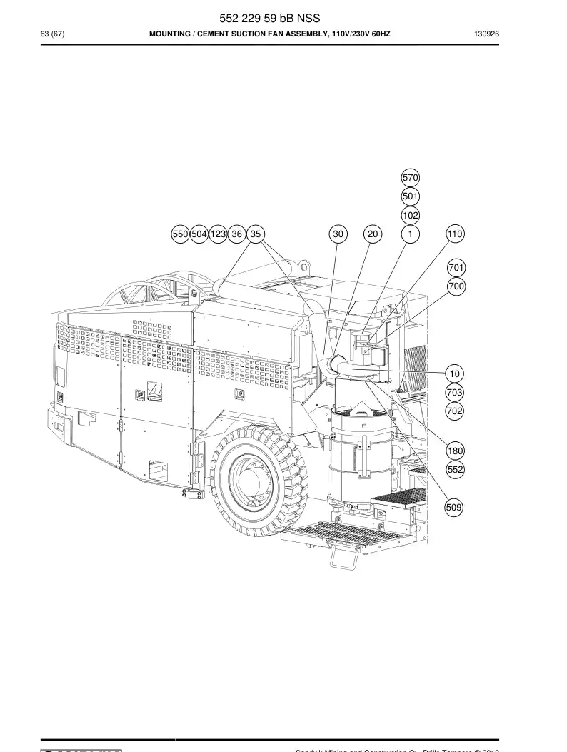 55222959b 552 229 59b Mounting - Sandvik Technical Drawing