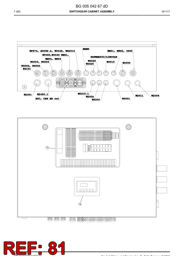 55223015 552 230 15 Housing - Sandvik Technical Drawing